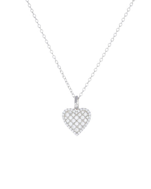 Collana da donna della collezione Amen Amore in argento 925 con un ciondolo a cuore con zirconi bianchi CLPCUBBBZ