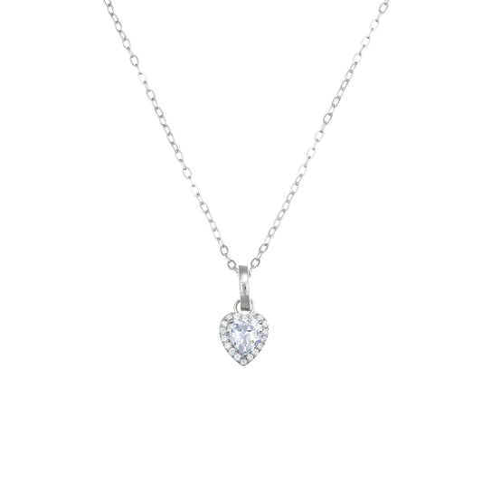 Collana donna Amen Diamond in argento con cuore di zirconi bianchi CLTICSBBZ-1