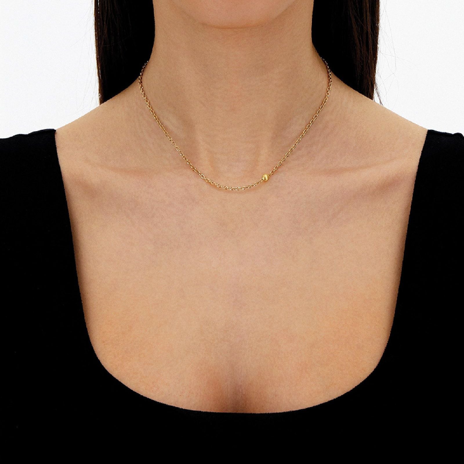 Collana girocollo donna Nanis Boules in oro giallo con boules passante CN1-609-2