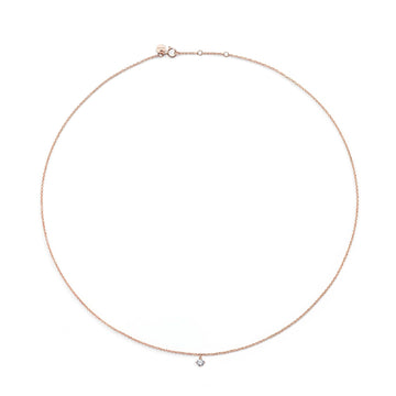 Collana punto luce Burato Solitaire donna oro rosa diamante 0,10ct CN323-1