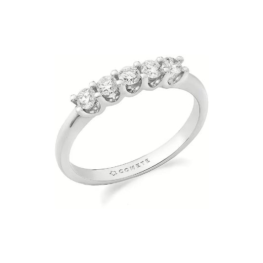 Anello donna Comete oro bianco 18kt diamanti 0,32ct G SI SU MISURA