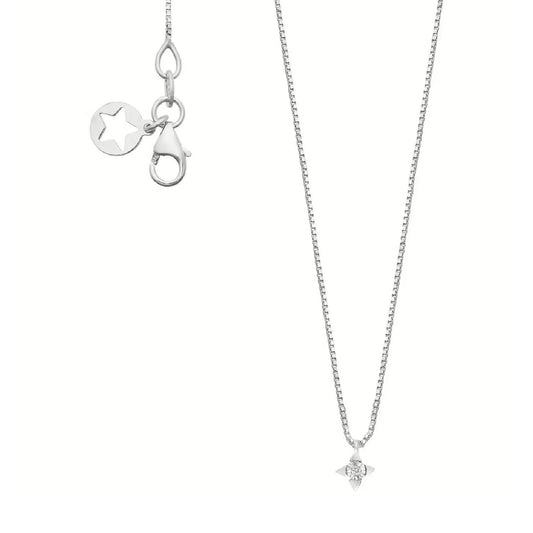 Collana da donna Comete oro bianco 9kt diamante 0,0075ct MISURA UNICA