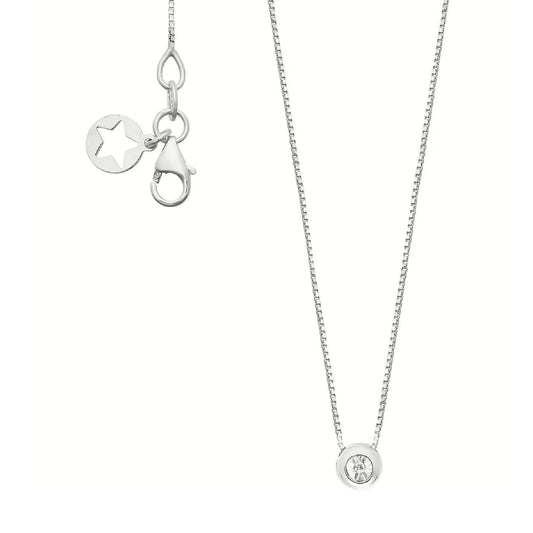 Collana da donna Comete oro bianco 9kt diamante 0,0075ct MISURA UNICA