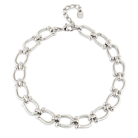 Collana donna Uno de 50 Youthful lega metallica argento con maglie a staffa COL1898MTL0000U-1