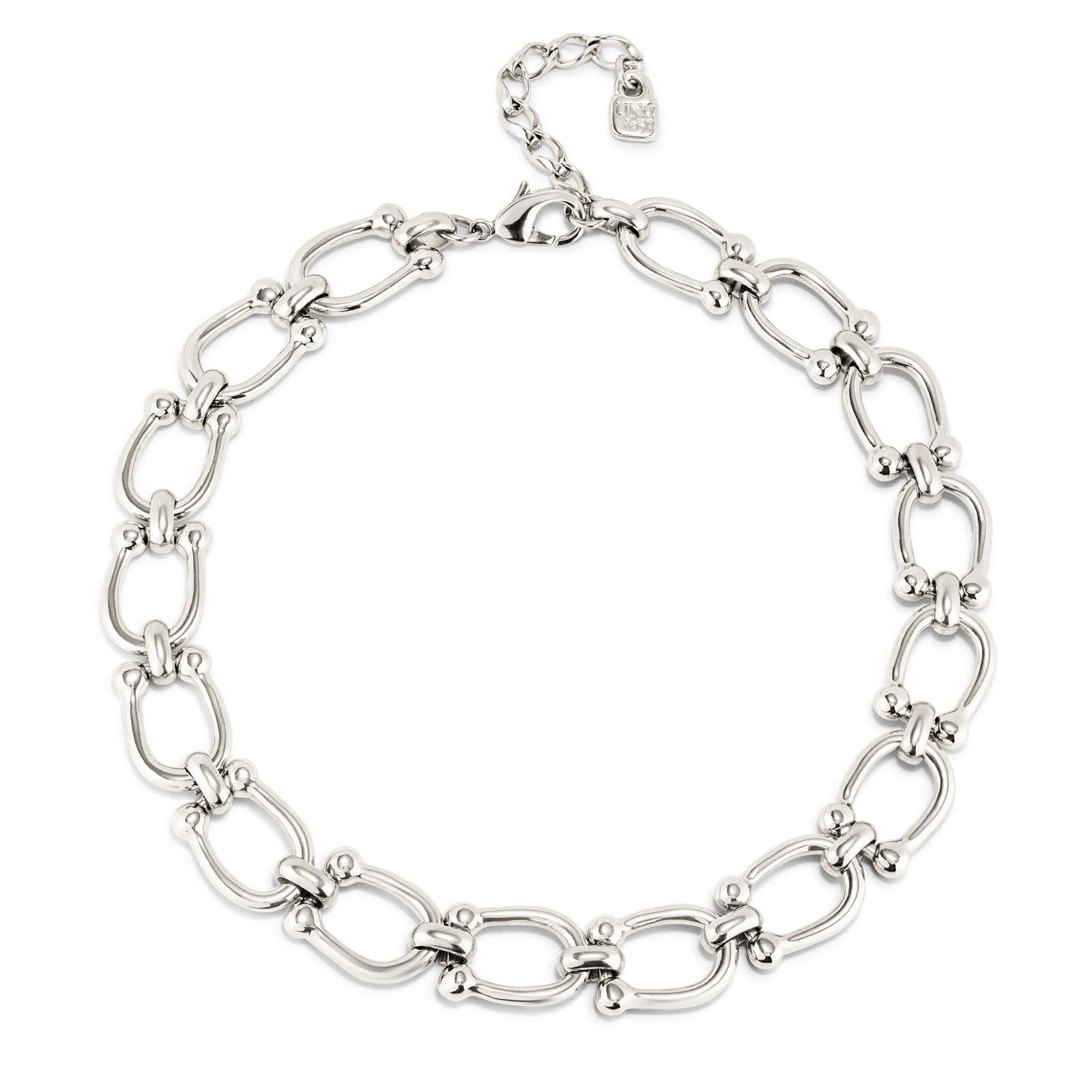 Collana donna Uno de 50 Youthful lega metallica argento con maglie a staffa COL1898MTL0000U-1