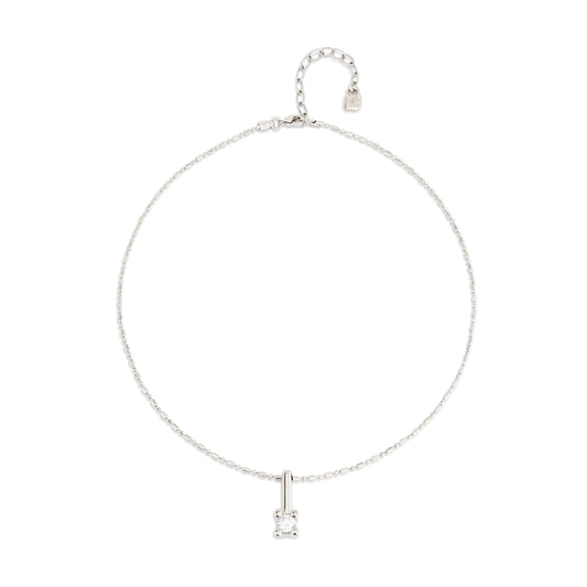 Collana punto luce donna Uno de 50 Spiritual lega metallica argento con zircone COL1916BLNMTL0U