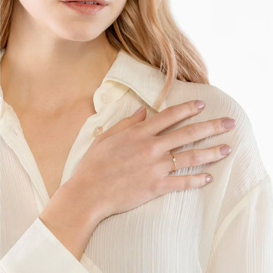 Anello solitario Burato Solitaire donna oro giallo e diamante 0,10ct CQ610-2