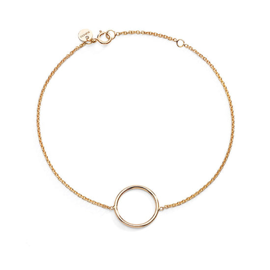 Bracciale Burato Linee ed Archi donna oro giallo con cerchio CQ815-1