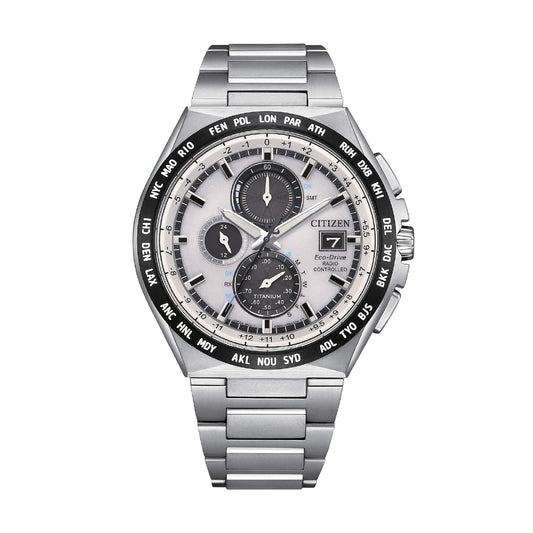 Orologio cronografo Citizen in titanio color argento da uomo MISURA UNICA