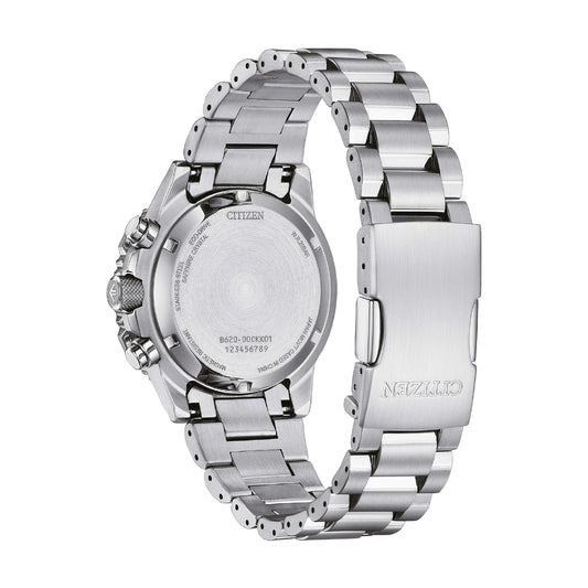 Orologio cronografo Citizen acciaio con quadrante argento MISURA UNICA