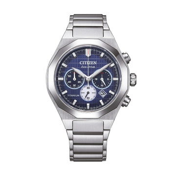 Orologio cronografo Citizen in super titanio quadrante blu MISURA UNICA