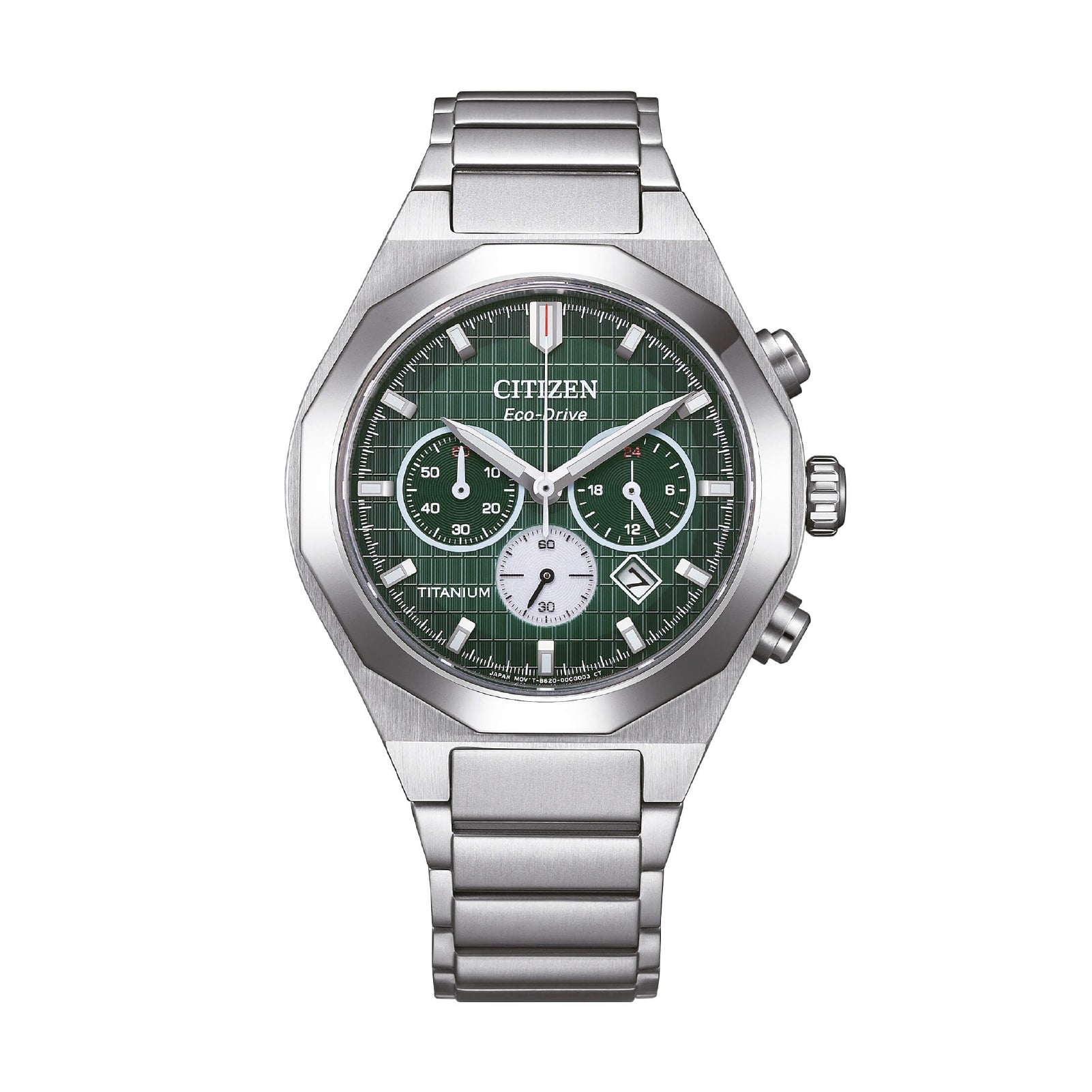 Orologio cronografo Citizen in super titanio quadrante verde MISURA UNICA