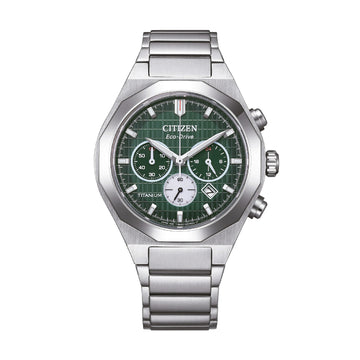 Orologio cronografo Citizen in super titanio quadrante verde MISURA UNICA