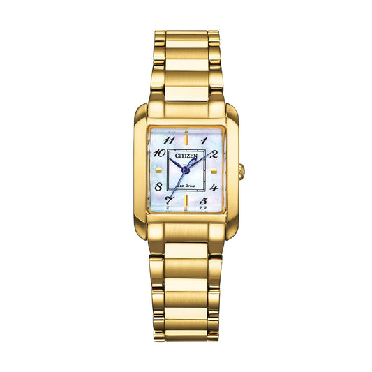 Orologio solo tempo Citizen Square in acciaio dorato da donna MISURA UNICA