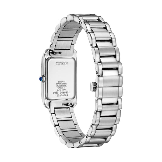 Orologio solo tempo Citizen EL Square con quadrante bianco MISURA UNICA