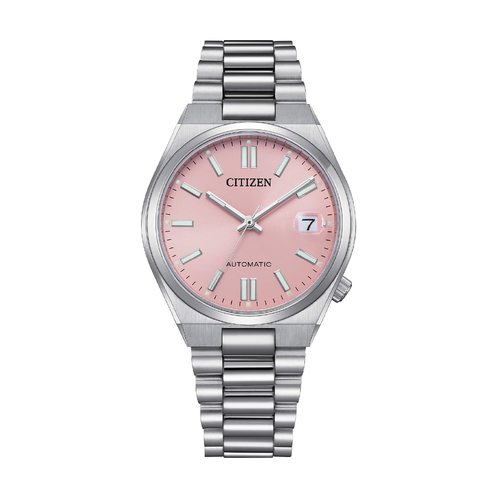 Orologio Citizen Tsuyosa in acciaio con quadrante rosa MISURA UNICA