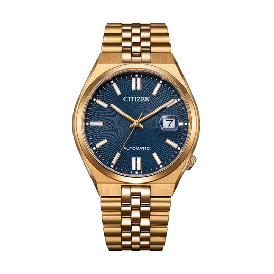 Orologio solo tempo Citizen oro rosa con quadrante blu MISURA UNICA