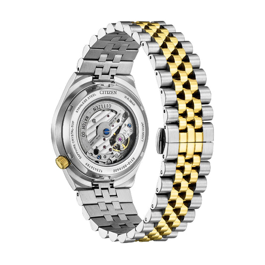 Orologio solo tempo Citizen bicolore con quadrante verde MISURA UNICA