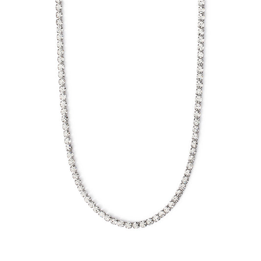 Collana girocollo Kidult Style in acciaio con cristalli MISURA UNICA