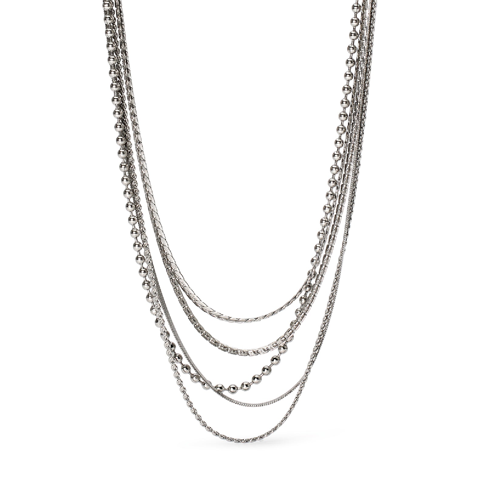 Collana girocollo multifilo Kidult Style in acciaio MISURA UNICA