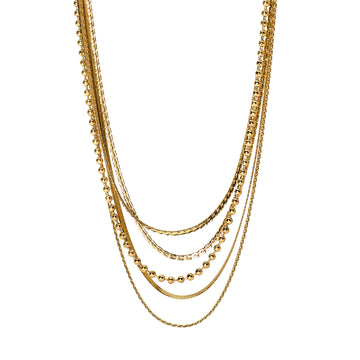 Collana girocollo multifilo Kidult Style in pvd gold MISURA UNICA