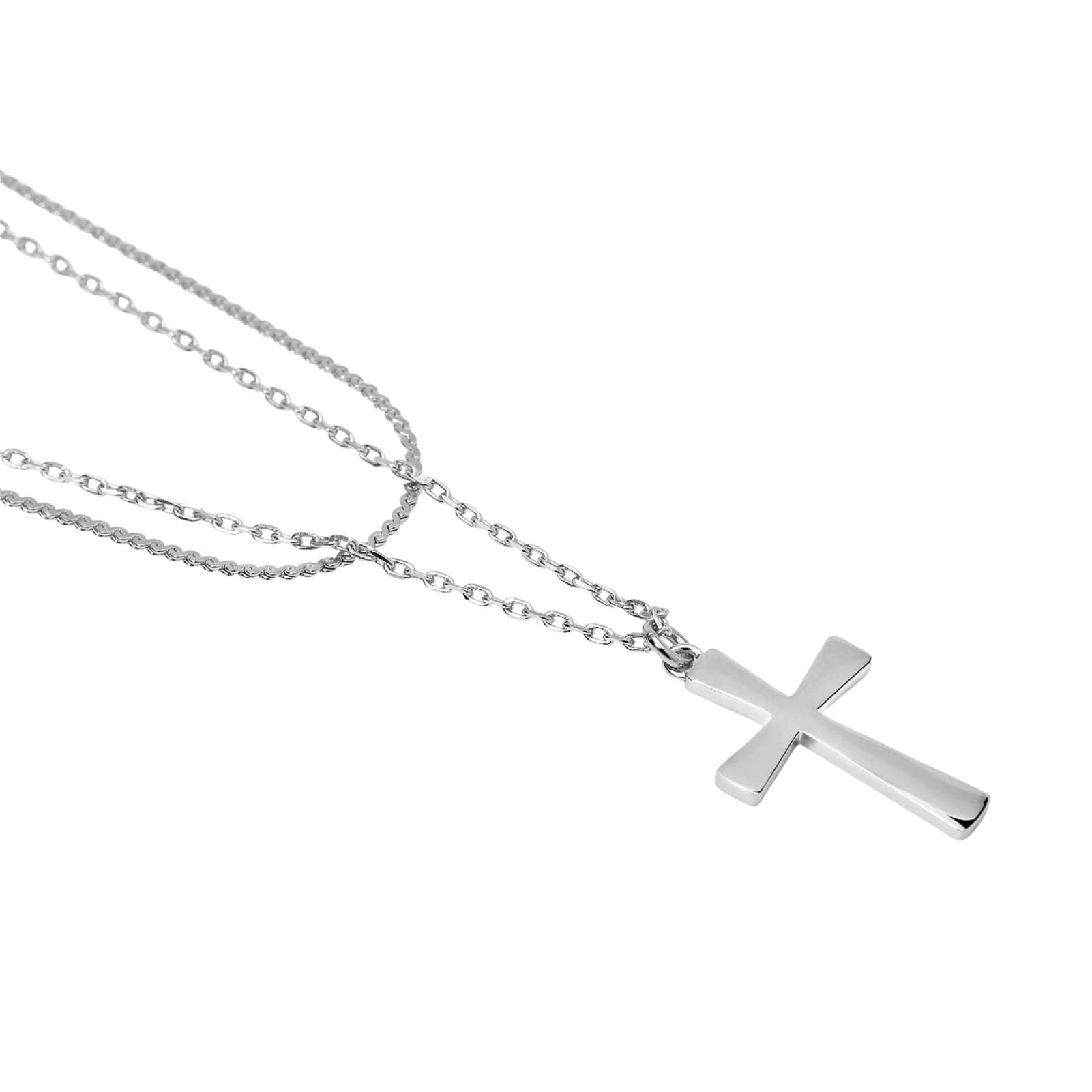 Collana multifilo Kidult Style in acciaio con croce pendente MISURA UNICA