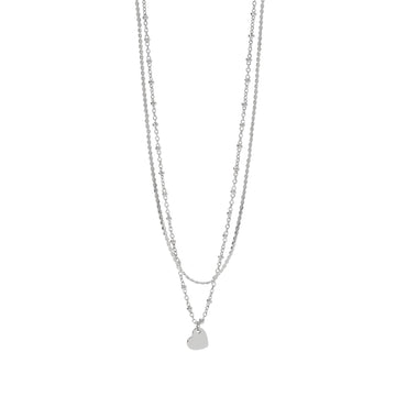 Collana multifilo Kidult Style in acciaio con cuore pendente MISURA UNICA