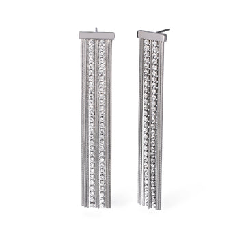 Orecchini pendenti Kidult Style in acciaio con catene MISURA UNICA