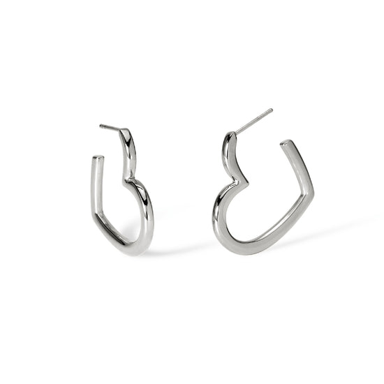 Orecchini a cuore Kidult Style in acciaio da donna MISURA UNICA