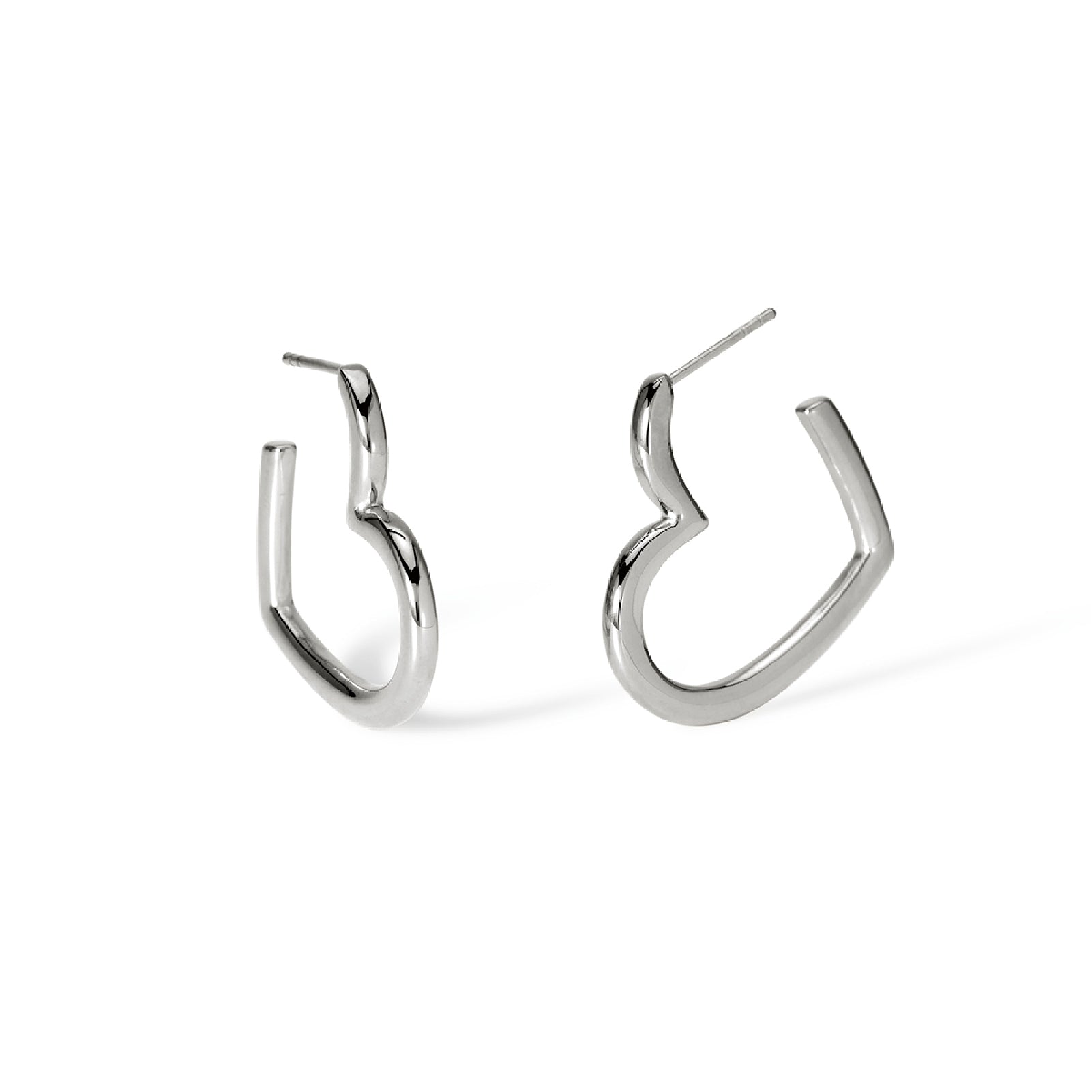 Orecchini a cuore Kidult Style in acciaio da donna MISURA UNICA