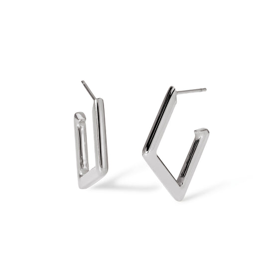 Orecchini a cerchio rombo Kidult Style acciaio MISURA UNICA