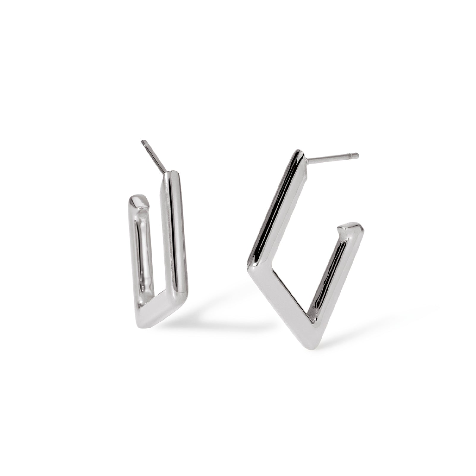 Orecchini a cerchio rombo Kidult Style acciaio MISURA UNICA