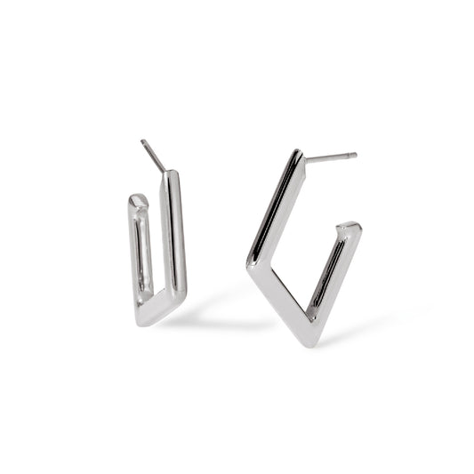 Orecchini a cerchio rombo Kidult Style acciaio MISURA UNICA