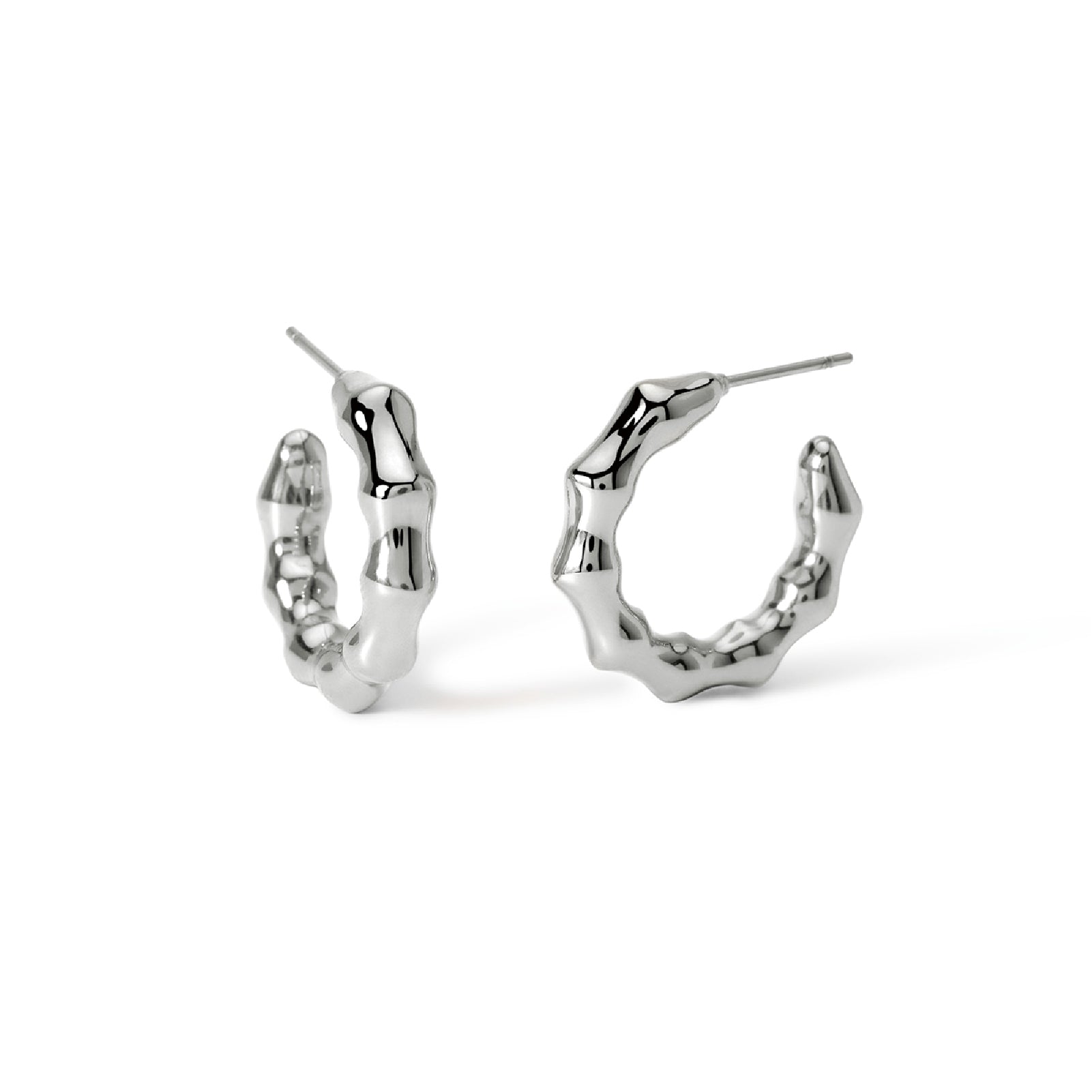 Orecchini poligonali a cerchio Kidult Style acciaio MISURA UNICA