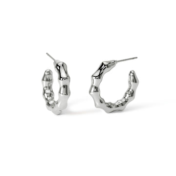 Orecchini poligonali a cerchio Kidult Style acciaio MISURA UNICA