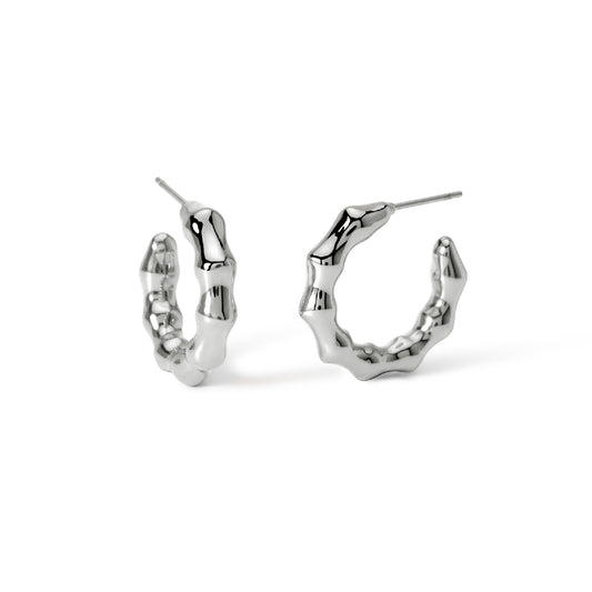 Orecchini poligonali a cerchio Kidult Style acciaio MISURA UNICA