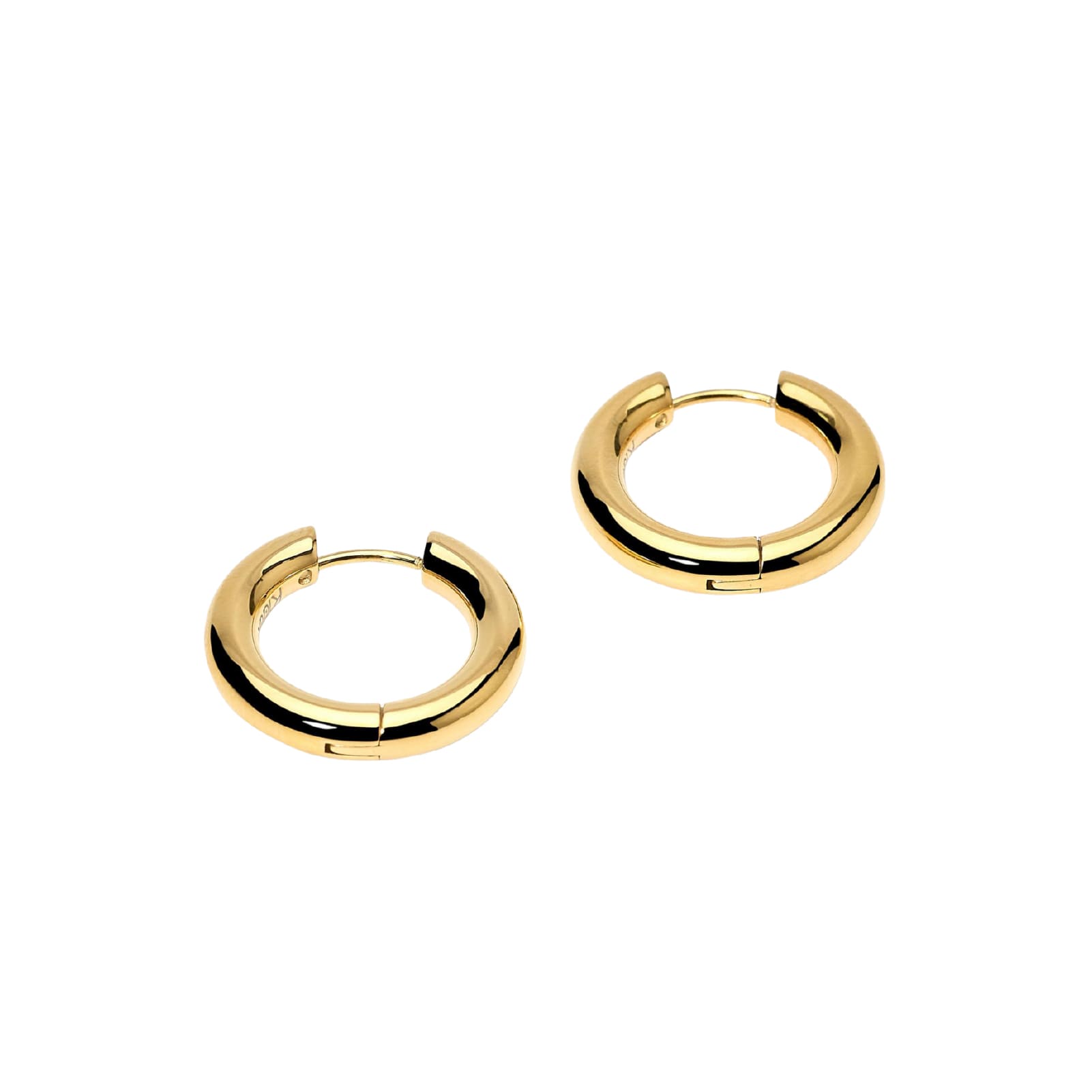 Orecchini a cerchio Kidult Style da donna in acciaio dorato MISURA UNICA