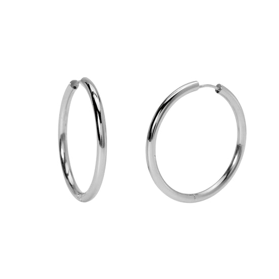 Orecchini a cerchio grandi Kidult Style da donna in acciaio MISURA UNICA