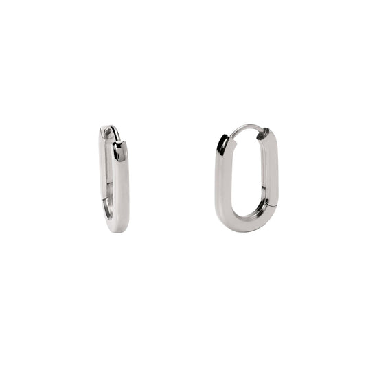 Orecchini Kidult Style da donna in acciaio ovali lucidi MISURA UNICA