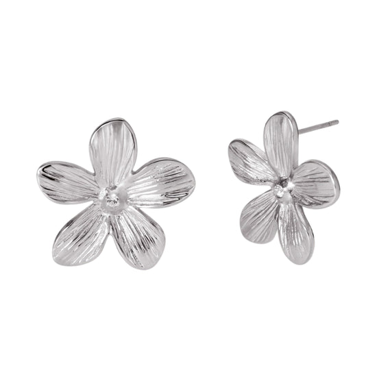 Orecchini lobo da donna 2Jewels in acciaio a fiore e cristallo MISURA UNICA