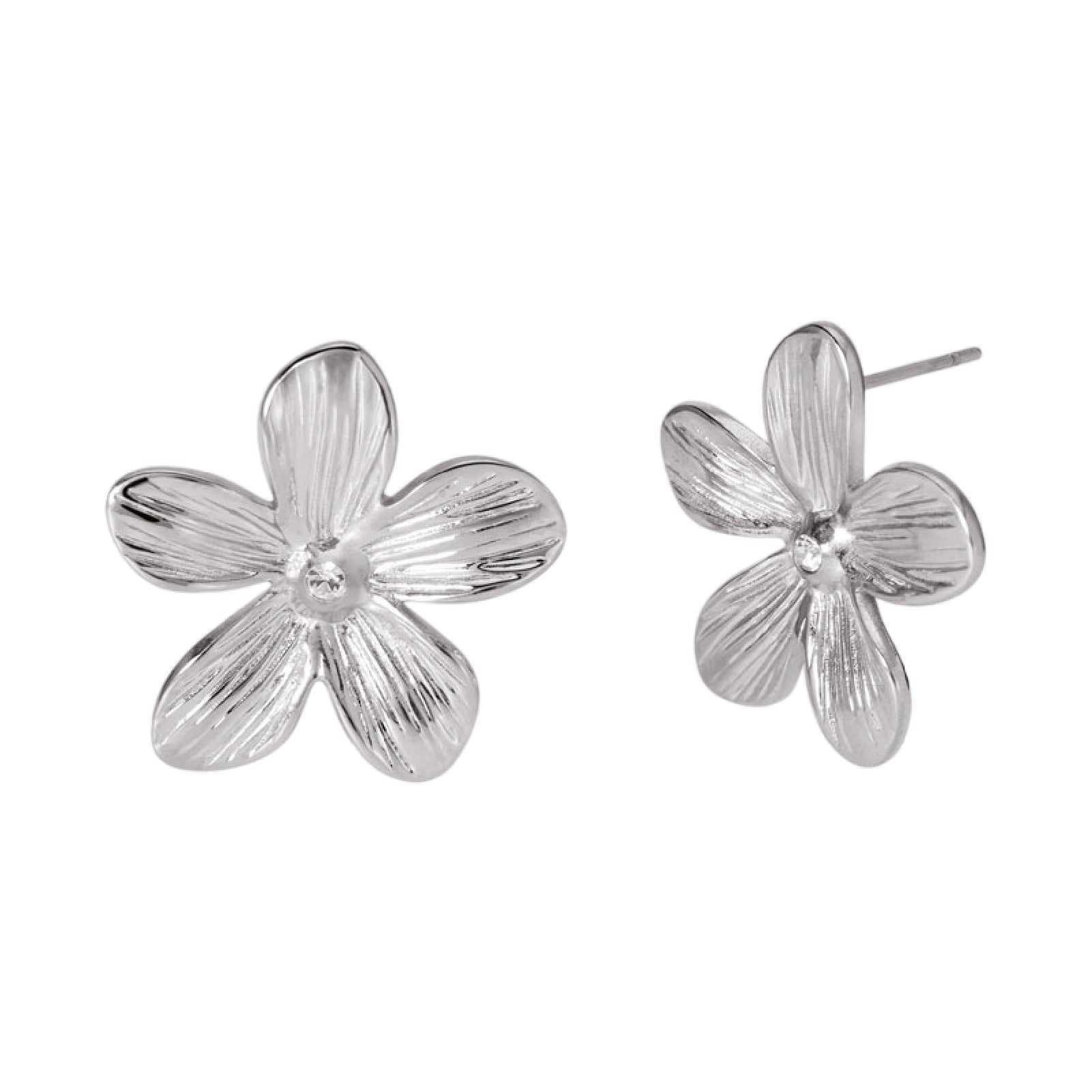 Orecchini lobo da donna 2Jewels in acciaio a fiore e cristallo MISURA UNICA