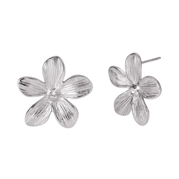 Orecchini lobo da donna 2Jewels in acciaio a fiore e cristallo MISURA UNICA