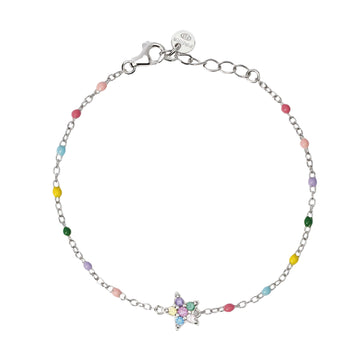 Bracciale Etolie Mabina Junior con tormalina e zirconi Regolabile 14,5-16,5 cm