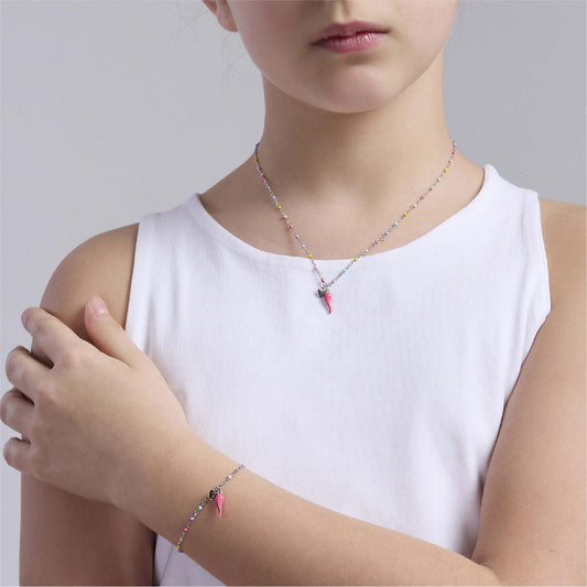 Collana Mabina Junior in argento e smalto da bambina MISURA UNICA