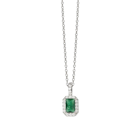 Collana Cool or Rétro? Mabina Gioielli da donna con pietra verde MISURA UNICA