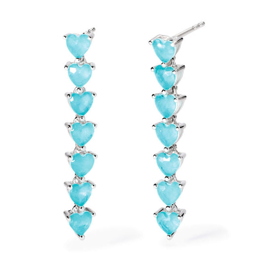 orecchini pendenti mabina in argento con cristalli azzurri 563817