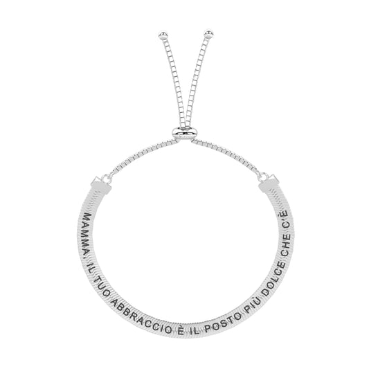 Bracciale snake Kidult in acciaio mamma, il tuo abbraccio REGOLABILE