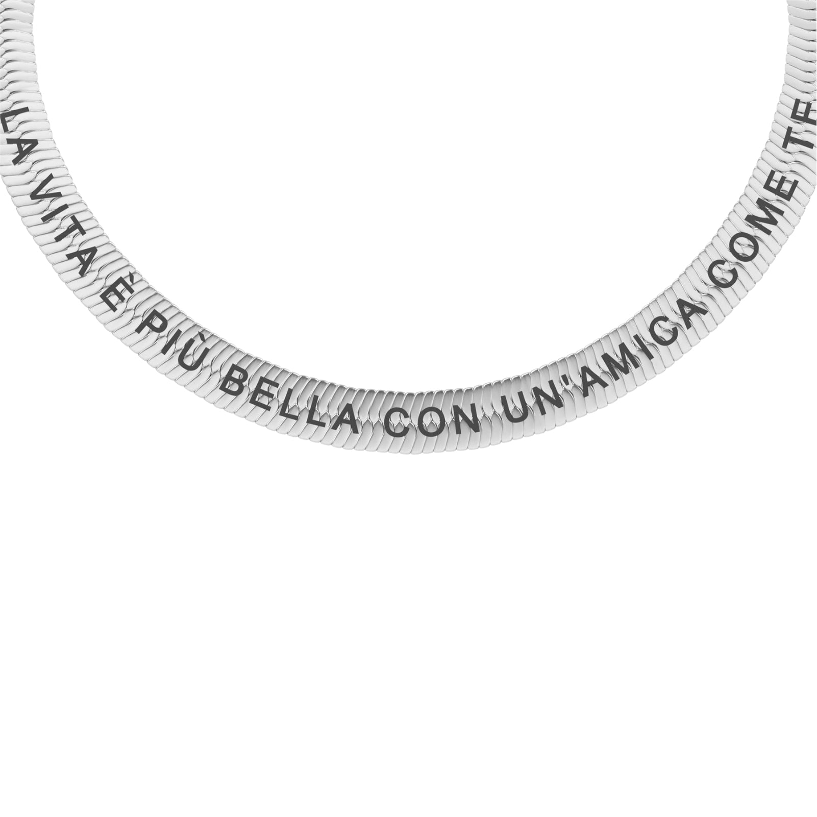 Bracciale Kidult in acciaio la vita è più bella con un'amica REGOLABILE