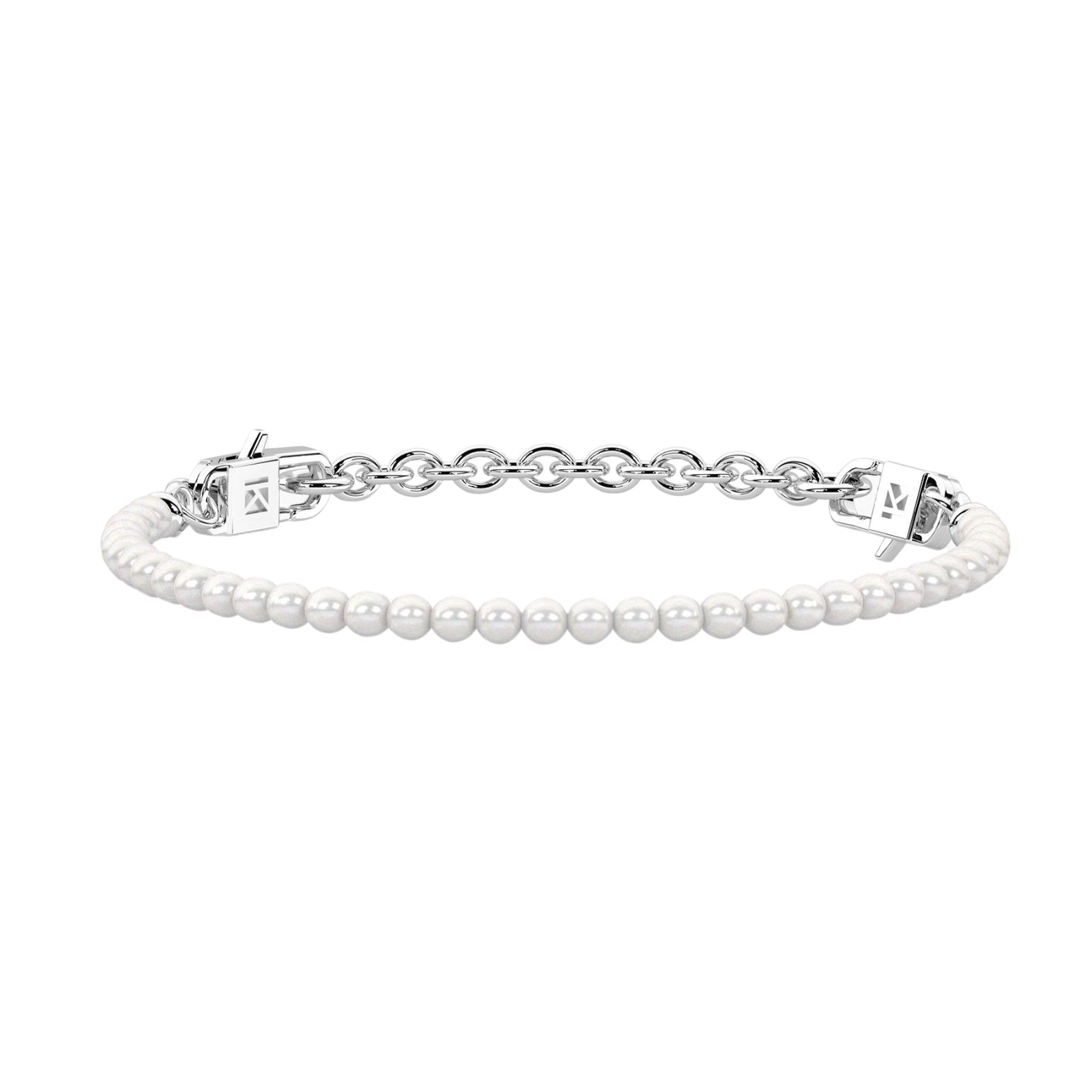 Bracciale da donna Kidult By You in acciaio con perle Regolabile 16-19 cm
