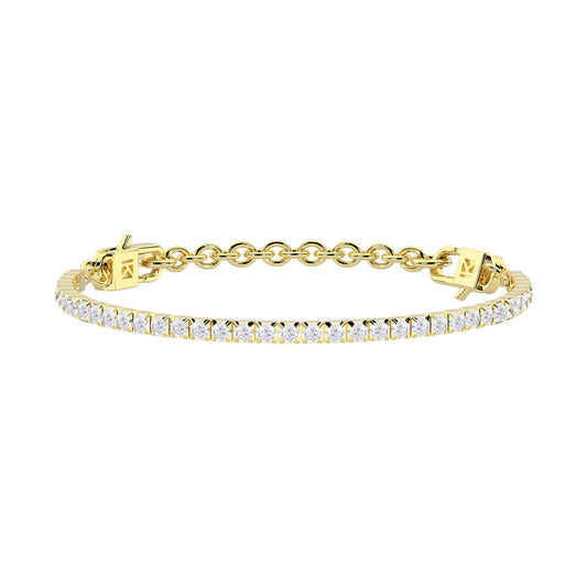 Bracciale da donna Kidult By You in acciaio oro tennis Regolabile 16-19 cm